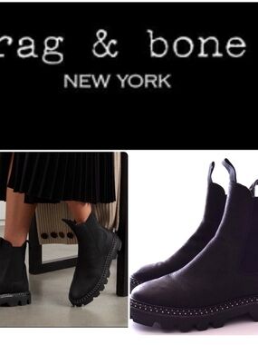 rag & bone | Quest Black Studded Chelsea Boots